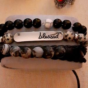 3 Bracelets. BLESSED